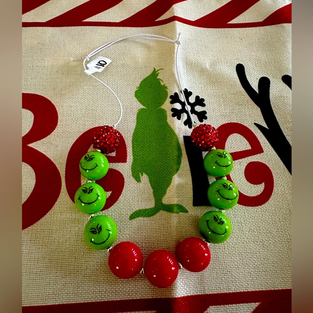 Handmade Grinch Bubblegum Necklace